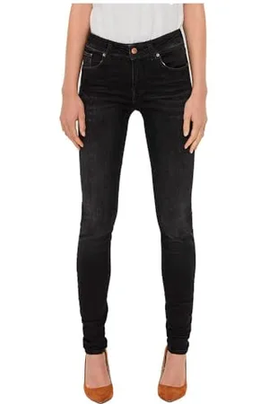 VERO MODA Damskie Vmlux Mr Slim Ri101 Noos dżinsy, czarne, M/32L