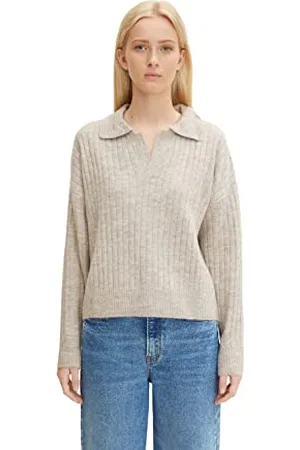 TOM TAILOR Damski Sweter z kołnierzem 1033057, , S