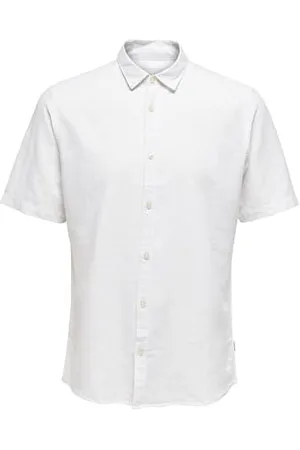 Only & Sons Męska koszulka lniana Onscaiden Ss Noos