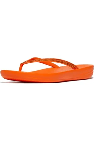 FitFlop Damskie klapki IQUSHION Sparkle, pomarańczowe, 38 EU, , 39 EU