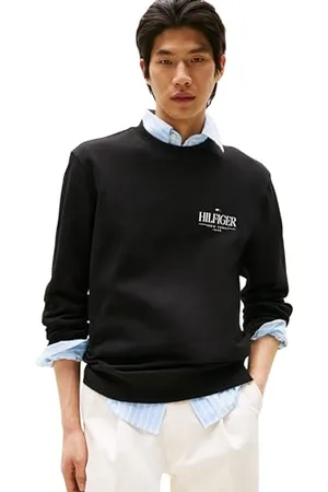 Tommy Hilfiger Męskie bluzy HILFIGER STACKED MW0MW39376 Pulower Bluza, , M, , M