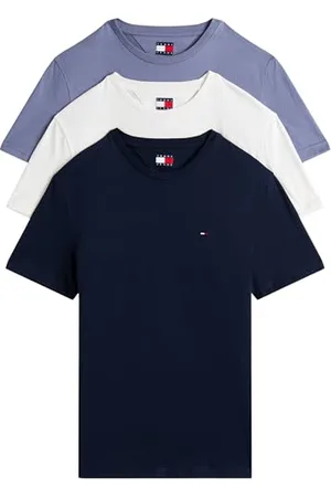 Tommy Hilfiger Męska koszulka TJM XSLIM 3-pak DM0DM21579 S/S, , XXL, , XXL