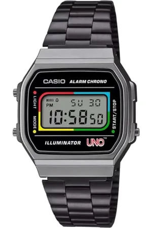 Casio Mixed Analogowy zegarek kwarcowy z paskiem A168WEUC-1AER, , pasek, , Bransoletka