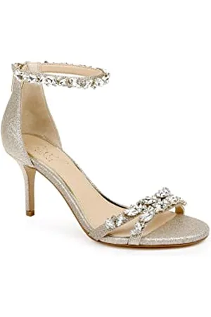 Badgley Mischka Caroline Embellished Strap Evening Shoe