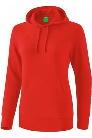 Erima Basic Uni bluza z kapturem, czerwona, 36