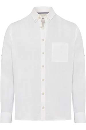 Brax Męska koszula w stylu Dirk U Pure Linen Quality, , S