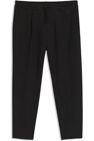 HUGO BOSS Męskie T_Convert-Pleat 10268853 01 Spodnie_Płaskie, Czarne001, , 30