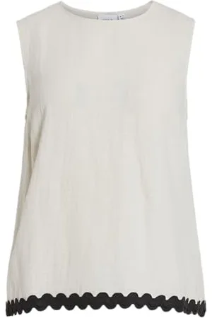 VILA Vimanda Wavy O-Neck S/L Top, , 34