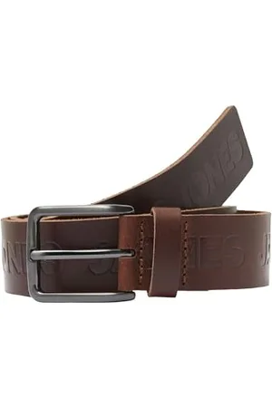 JACK & JONES Męski skórzany pasek z logo Jacjones Noos, , 80 cm