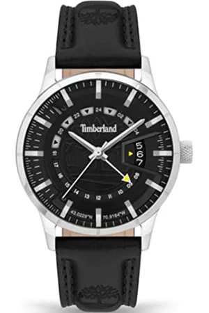 Timberland Męski analogowy zegarek kwarcowy ze skórzanym paskiem TDWGB2201501