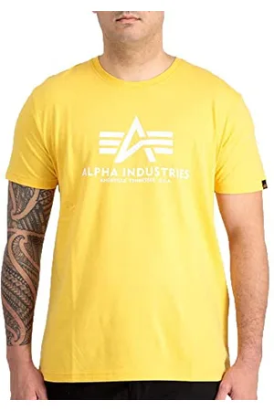 Alpha Industries Basic T-Shirt Męska Koszulka, Solar Yellow, L, , L
