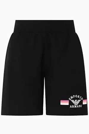 Emporio Armani Damskie lekkie frotte bermudy krótkie czarne S, , S