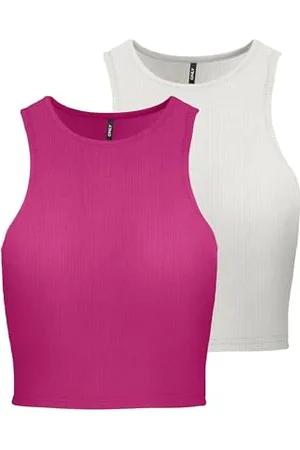 ONLY Onlbelia S/L Crop Top Cs JRS 2 Pack, , M