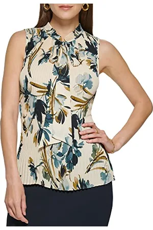 DKNY Damska bluzka bez rękawów z kołnierzem, , M