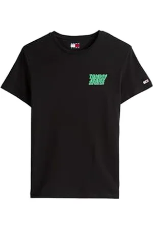 Tommy Hilfiger Męska koszulka TJM SLIM BUBBLE PRINT SS TEE EXT S/S T-Shirt, czarna, XXL, , XXL
