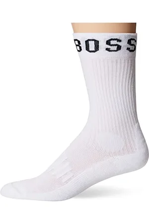 HUGO BOSS Mens 2-pack Big Logo Crew Casual Sock, Blanche, 6 9 US