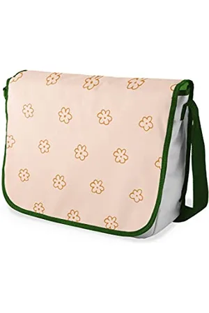Bonamaison Torba szkolna z nadrukiem cyfrowym z paskiem khaki dla uczniów, torba na ramię, torba kurierska, torba na ramię do szkoły, powrót do szkoły, rozmiar: 29 x 36 cm, , Torba szkolna