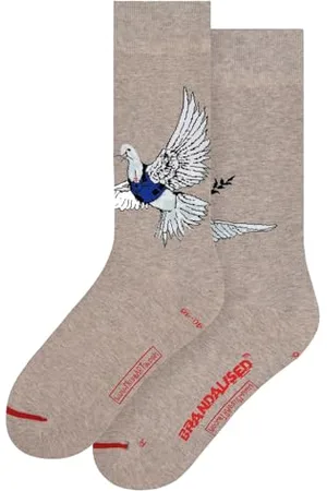 MuseARTa Skarpety z bawełny z obrazem Peace Dove artysty Banksy Graffiti w rozmiarze 36-40, BL-PD-06-36-40, , 36-40