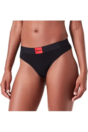 HUGO BOSS Damskie stringi z etykietą w kolorze czerwonym, czarne1, S