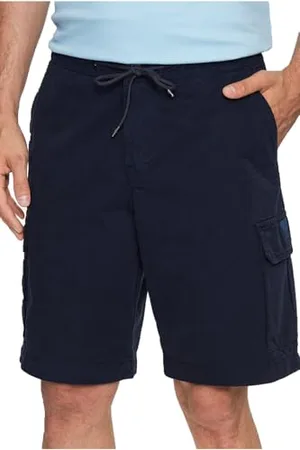 Emporio Armani Męskie spodenki kąpielowe Emporio Armani Eagle Patch Bermuda, granatowe, M, , M