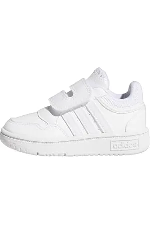 adidas Uniseks - niemowlęta Hoops Shoes, Cloud White/Cloud White/Cloud White, 25 1/2 EU