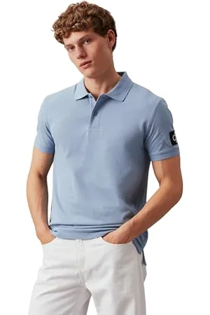 Calvin Klein Jeans Męska koszulka polo z odznaką, , XL