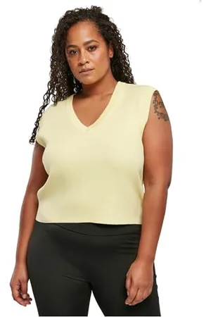 Urban classics Damska bluza z krótkim rękawem, wsuwana, sweter, , XS