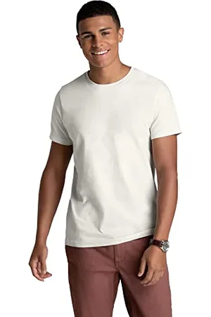 Fruit Of The Loom Męski T-shirt z bawełny z odnawialnymi włóknami z recyklingu w kolorze kości słoniowej, mały, , S