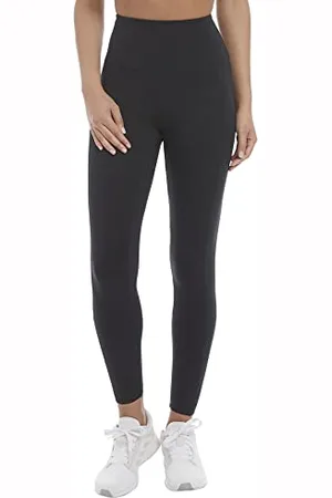Danskin Damskie legginsy z wysokim stanem Contour Bonded, Black Salt, M, , M