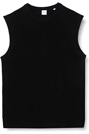 JACK & JONES JACK&JONES PLUS Męska kamizelka Jorbrink Knit Vest Crew Neck PS Pullunder, czarna, 3XL