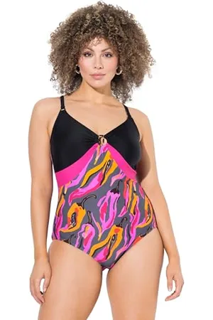 Ulla Popken Damski duży rozmiar plus size kostium kąpielowy Jenny, chili, , 42