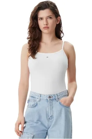 Tommy Hilfiger Damskie koszulki TJW Essential Strap TOP EXT DW0DW20675 Inne T-shirty, , XL, , XL