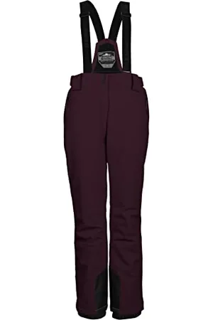 Killtec Damskie spodnie funkcyjne/spodnie narciarskie ze zdejmowanymi szelkami, ochrona krawędzi i pas śnieżny KSW 249 WMN SKI PNTS, ciemnoszare, 38, 37559-000
