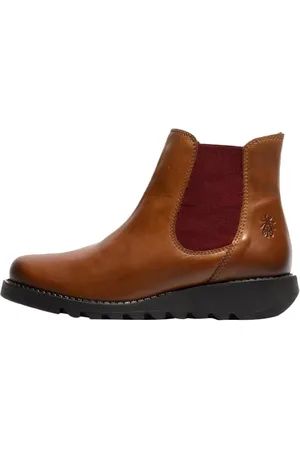 Fly London Damskie botki SALV195FLY, MID. Brązowe (RED Elastic), 38 EU, , 5 UK