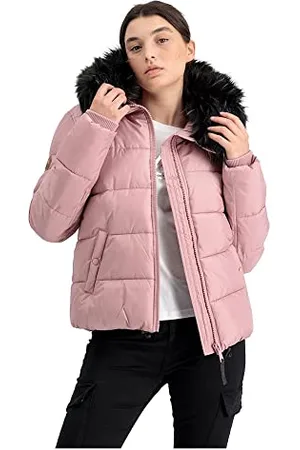 Alpha Industries ALPHA Damskie spodenki z kapturem Puffer Wmn na co dzień, srebrzysty różowy, L, , L