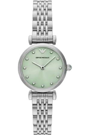 Emporio Armani Damski analogowy zegarek kwarcowy z bransoletką ze stali nierdzewnej AR11667, srebro