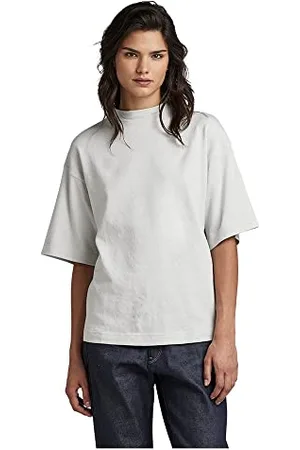 G-Star RAW, damski top z dekoltem Mock, Szary (Oyster Mushroom D22760-d269-d607), L