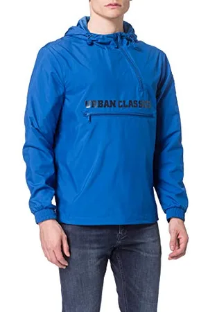 Urban classics Męska kurtka Commuter Pull Over Jacket, Windbreaker dla mężczyzn z workiem do przechowywania w 3 kolorach, rozmiary S - 5XL, , XXL