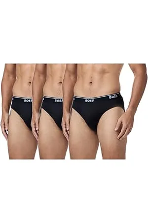 HUGO BOSS Hugo Męskie majtki 3p Us Co 01brief 01breve 10145963 01, Czarny, L