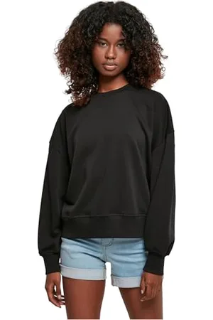 Urban classics Damska bluza damska Oversized Rainbow Crewneck Sweatshirt, czarna, L