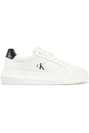 Calvin Klein Jeans Męska masywna podeszwa Mono LTH YM0YM01317 Low Top, biała (jasna biel/czarna), 8 UK, , 40.5 EU