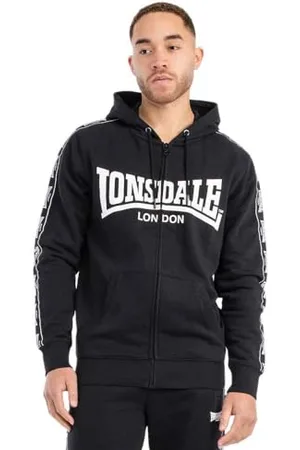 Lonsdale London Męska bluza z kapturem z zamkiem błyskawicznym, normalny krój, BIGTON, , L, 117558