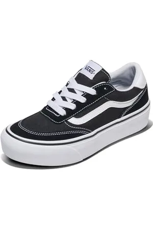 Vans Damskie buty na platformie Brooklyn LS, zamsz/płótno czarne/białe, 42 EU, , 42 EU