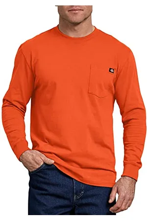 Dickies Męska koszulka z długim rękawem ciężka neon z okrągłym dekoltem, , XL