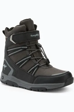 KangaROOS K-MJ Eldora EV RTX Snow Boot, Jet Black/Steel Grey, 11 UK dziecko, , 11 UK Child