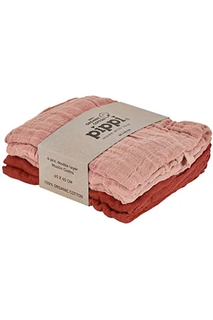 Pippi 4-pak pieluszek materiałowych, chusteczek do przytulania lub pieluszek, odpowiedni zestaw odzieży kąpielowej, , jeden rozmiar