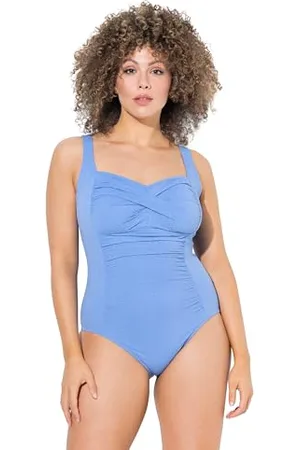 Ulla Popken Damski duży rozmiar, duże rozmiary, plus size, kostium kąpielowy, tęczówka, struktura, , 44