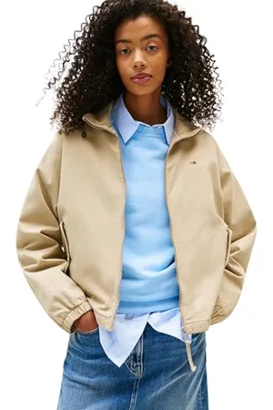 Tommy Hilfiger Damska kurtka TJW REG ZIP COTTON EXT DW0DW20526 Inne kurtki, Khaki (muła), 6XL, , 6XL duże rozmiary