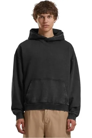 Build Your Brand Męska bluza z kapturem Vintage Heavy Hoodie, swobodna męska bluza z kapturem w spranym wzornictwie, rozmiary S - 5XL, , M
