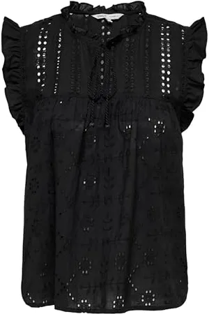 ONLY Onlreva Life S/L Emb Top WVN Noos, , XS